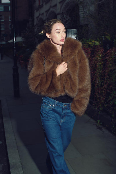 Faux Fur Cropped Jacket